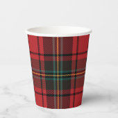 Gobelets En Papier Classic Elegant Rouge Tartan Noël (Recto)