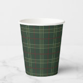 Gobelets En Papier Classic Green Plaid (Verso)