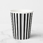 Gobelets En Papier Classic moderne noir et blanc Vertical strié (Droite)