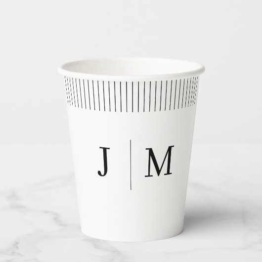 Gobelets En Papier Classic Monogram Wedding line (Verso)