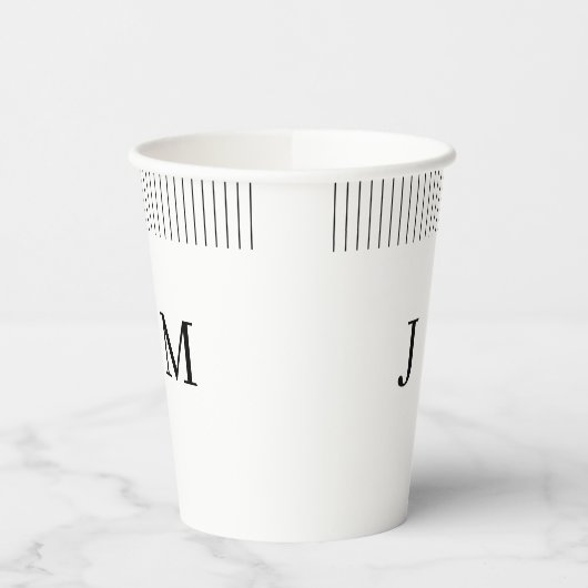Gobelets En Papier Classic Monogram Wedding line (Gauche)