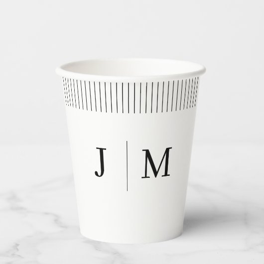 Gobelets En Papier Classic Monogram Wedding line (Recto)