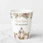 Gobelets En Papier Classic Nom élégant Noël Chocolat chaud cacao (Verso)