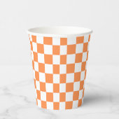 Gobelets En Papier Classic visual orange checkerboard  (Droite)