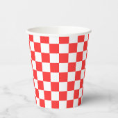Gobelets En Papier Classic visual red checkerboard  (Gauche)