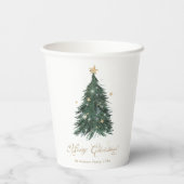 Gobelets En Papier Classic White Gold Christmas (Verso)