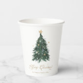 Gobelets En Papier Classic White Gold Christmas (Recto)