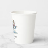 Gobelets En Papier Classique Joyeux Noël Aquarelle Snowman Party (Gauche)