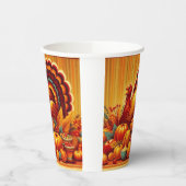 Gobelets En Papier classique/vintage Thanksgiving Turquie (Gauche)