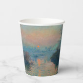 Gobelets En Papier Claude Monet - Coucher de soleil sur la Seine à La (Verso)