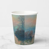 Gobelets En Papier Claude Monet - Coucher de soleil sur la Seine à La (Gauche)