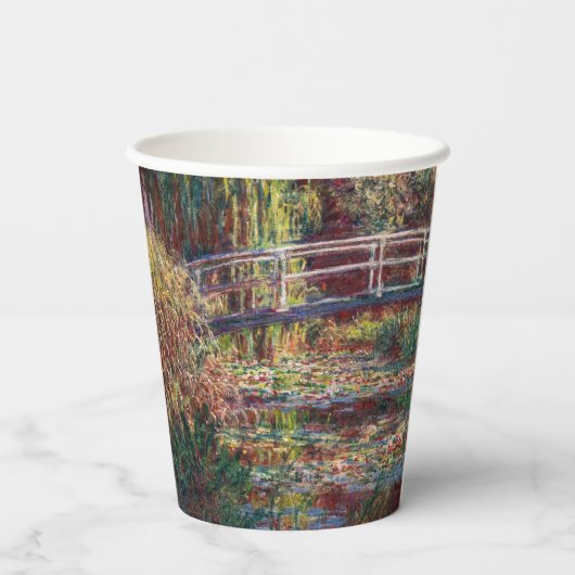 Gobelets En Papier Claude Monet - Eau Lily étang, Harmonie rose (Verso)