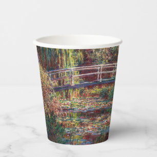 Gobelets En Papier Claude Monet - Eau Lily étang, Harmonie rose