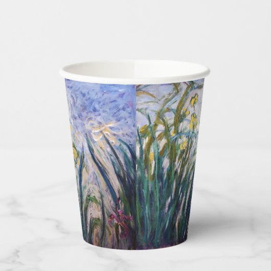 Gobelets En Papier Claude Monet - Iris jaunes et violets (Gauche)