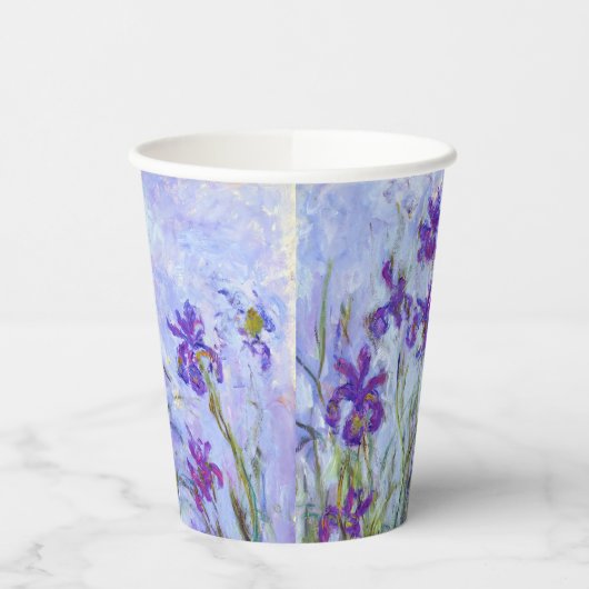 Gobelets En Papier Claude Monet - Lilac Irises / Iris Mauves (Gauche)