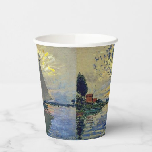 Gobelets En Papier Claude Monet - Voilier au Petit-Gennevilliers (Gauche)