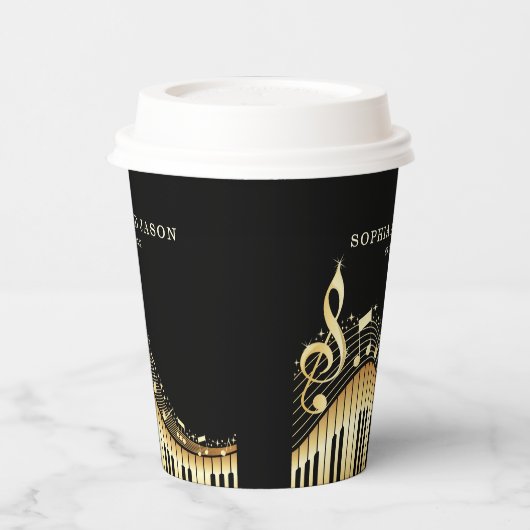 Gobelets En Papier Clé et notes (Gauche)