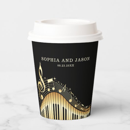 Gobelets En Papier Clé et notes (Verso)