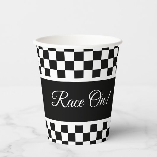 Gobelets En Papier Clé Noir Et Blanc (Recto)