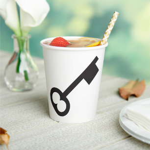 Gobelets En Papier Clé noire