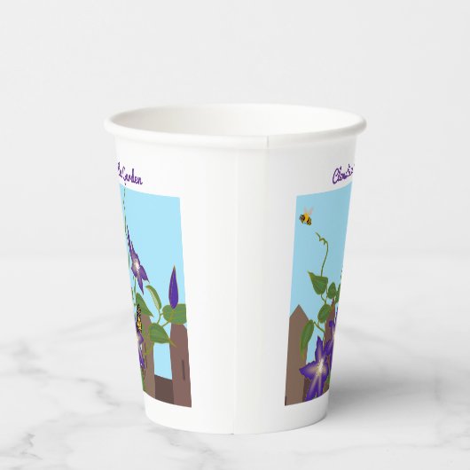 Gobelets En Papier Clematis in the Garden Paper cup (Droite)