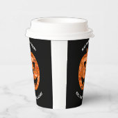 Gobelets En Papier Cloud Citrouille de mot d'Halloween noir personnal (Droite)