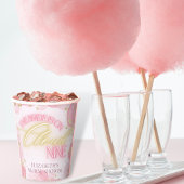 Gobelets En Papier Cloud Neuf 9 brillant rose or Parties scintillant 