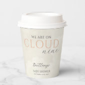 Gobelets En Papier Cloud Neuf nuages blancs Baby shower (Recto)