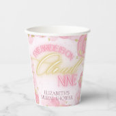 Gobelets En Papier Cloud Nine 9 Glow Rose Gold Pailletés Enterrement  (Recto)