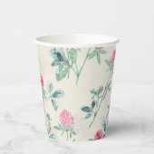 Gobelets En Papier Clover, shamrock sur beige. (Gauche)