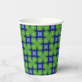 Gobelets En Papier Clovers à quatre feuilles géométriques stylisés su (Gauche)
