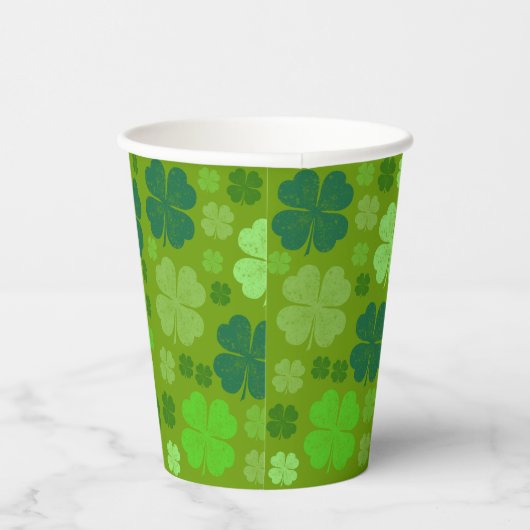 Gobelets En Papier Clovers verts, Lucky Clovers, Saint Patrick's Day (Droite)