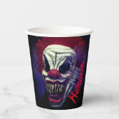 Gobelets En Papier Clown monstre d'horreur d'Halloween (Recto)