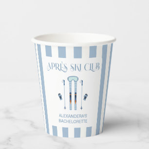 Gobelets En Papier Club de l'après-ski d'hiver Enterrement de vie de
