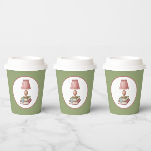 Gobelets En Papier club de lecture mignon  (Multi)