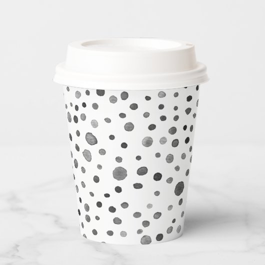 Gobelets En Papier Coal Confetti Aquarelle points Coupe de papier (Recto)