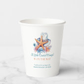 Gobelets En Papier Coastal Cowgirl Hat and Seashells (Verso)