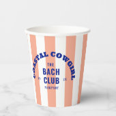Gobelets En Papier Coastal Cowgirl The Bach Club Dusty Pink Stripe (Recto)