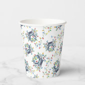 Gobelets En Papier Coastal Crab Christmas Lights (Verso)