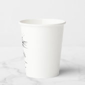 Gobelets En Papier Coastal Hand Drawn Black & White Wedding (Gauche)