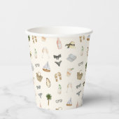 Gobelets En Papier Coastal Summer Getaway (Recto)