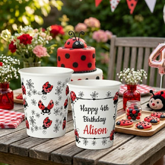 Gobelets En Papier Coccinelles Capricieuses Anniversaire