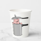 Gobelets En Papier Cochon Dans Un Pot (Recto)