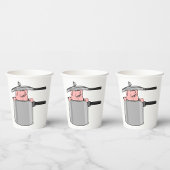 Gobelets En Papier Cochon Dans Un Pot