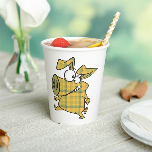 Gobelets En Papier Cochon plat