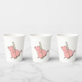 Gobelets En Papier Cochon Sur Une Flèche