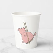 Gobelets En Papier Cochon Sur Une Flèche (Recto)