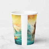 Gobelets En Papier Cockapoo Beach Surf Paining (Gauche)