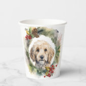 Gobelets En Papier Cockapoo Christmas Wreath Festive Pup (Recto)