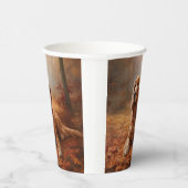 Gobelets En Papier Cocker Spaniel à l'automne Feuilles automne Inspir (Droite)